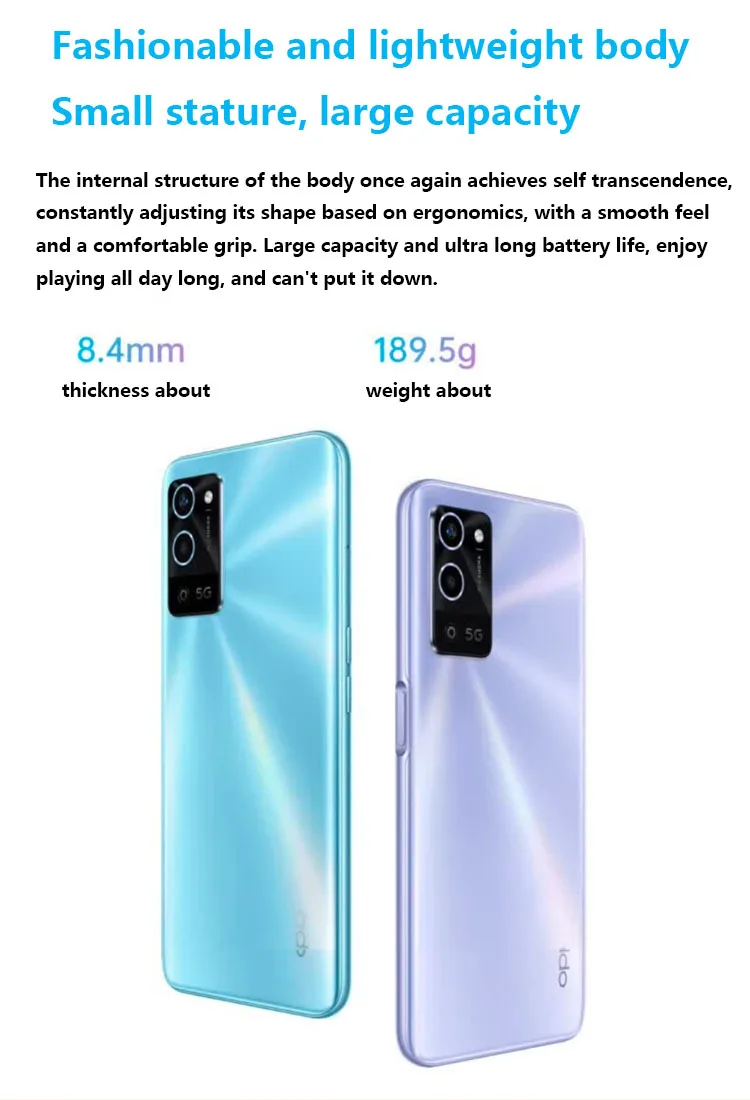 New OPPO A56 5G 13MP Camera Mobile Phone 6.5-inch Display 5000mAh‌ Long-lasting Battery 10W Charging Dual-SIM Gaming Smartphone