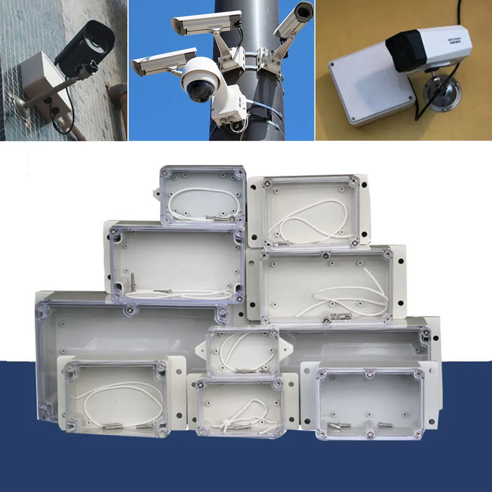 

Transparent Cover Enclosure Electrical Project Boxes Instrument Housing Case Plastic Junction Box Outdoor Accessories