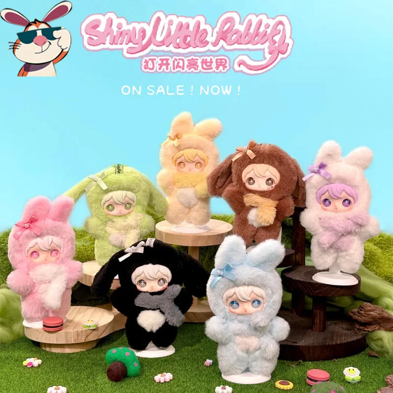 

AYOR TOYS ShyShy Shiny Little Rabbit Shining World Series Vinyl Plush Blind Box Cute Doll Backpack Pendant Surprise Toy Gift