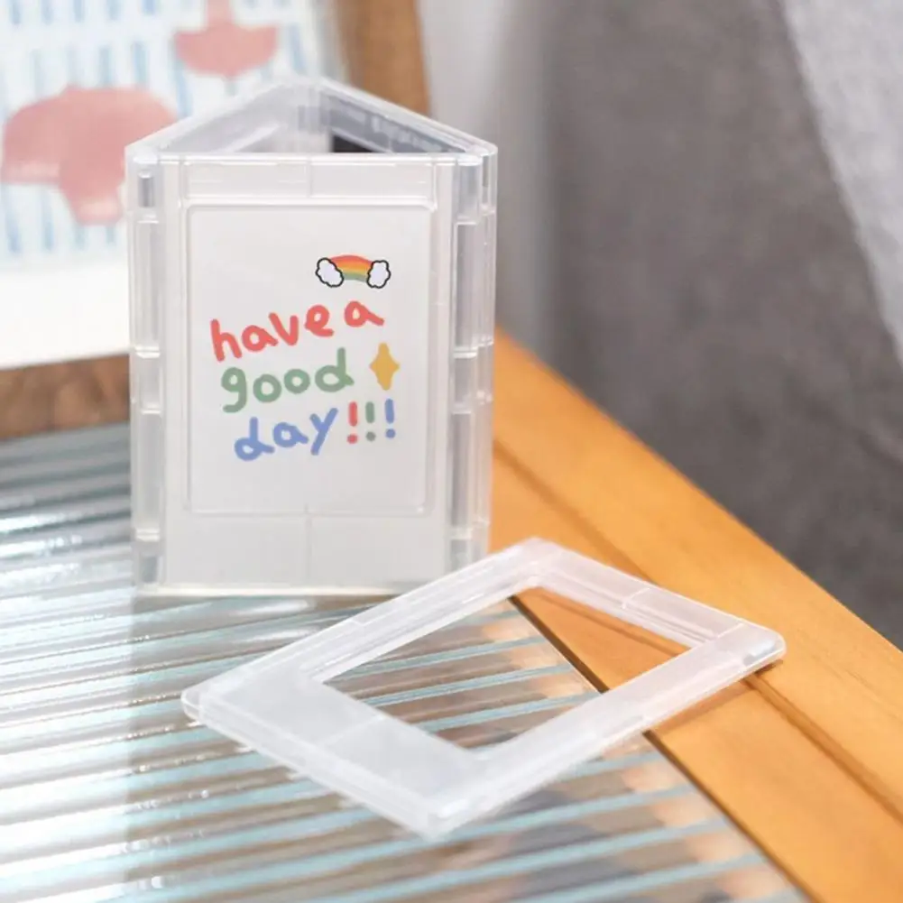 3 Inch Magnetic Acrylic Picture Frame Photo Display Stand Transparent Instant Film Camera Photo Holder