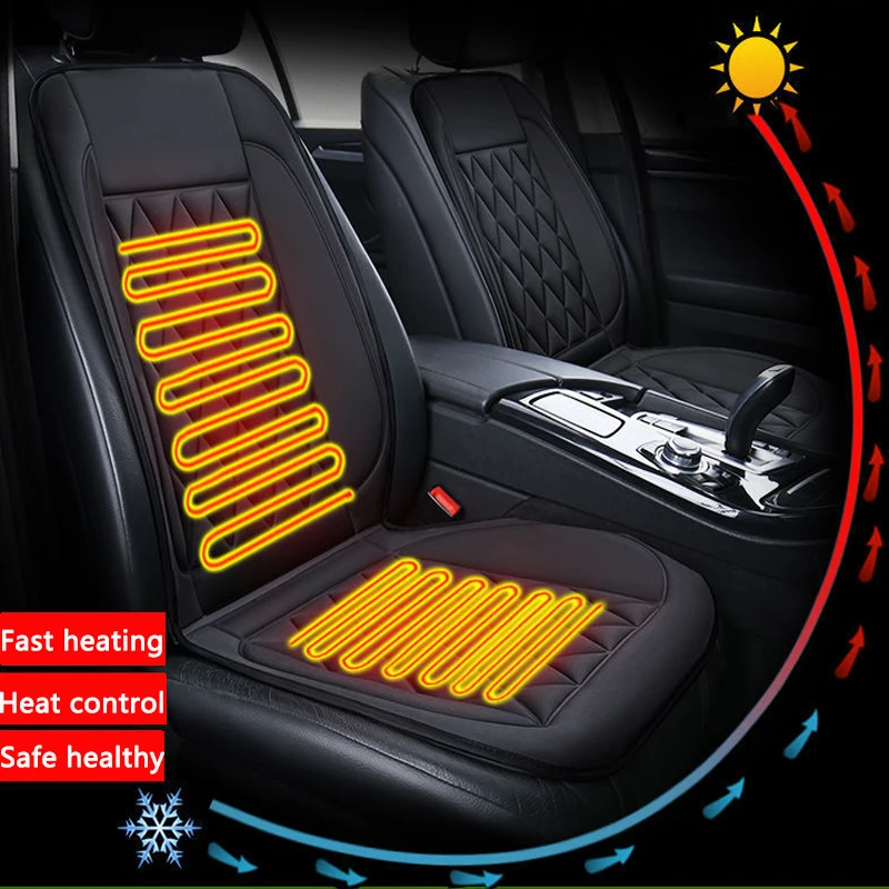 Car Seat Heater 12V Electric Heated Car Heating Cushion Winter Seat Warmer Cover Car Accessories Winter Auto Seat Heating Pad