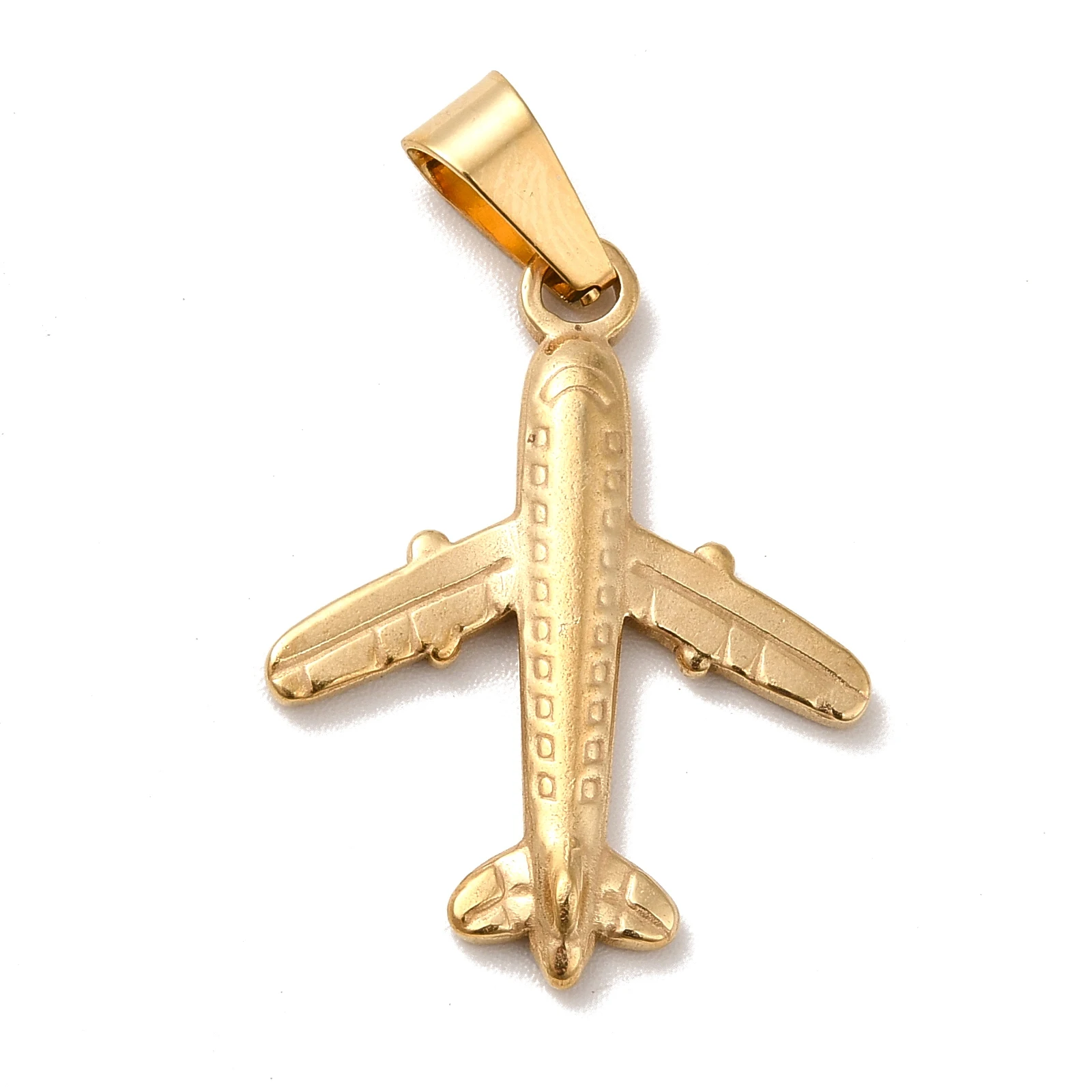 10pcs 201 Stainless Steel Plane Pendants Metal Passenger Plane Charms For Necklace Earrings Jewelry Making Handmade Craft Gift