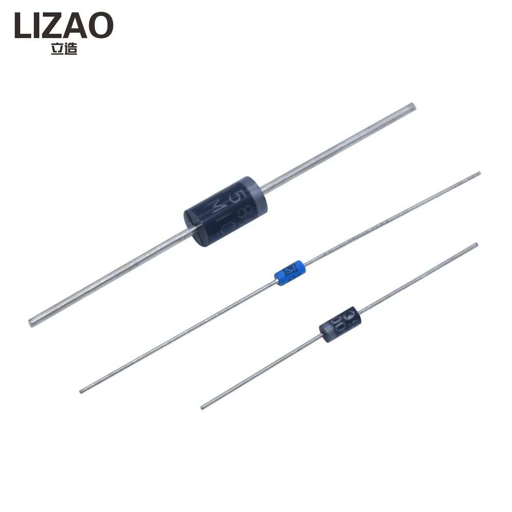 LIZAO 255Pcs Rectifier Diode Kit Schottky Diodes Set 1N4007 1N5408 1N5819 1N5822 FR107 FR207 Assortment Box for DIY Repair
