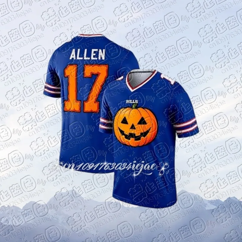 

MOTO 2025 Хэллоуин для взрослых Баффало Джерси для американского футбола Джерси для регби Спортивная одежда Тренировочный трикотаж Футболка Билли Аллен 17 Номер