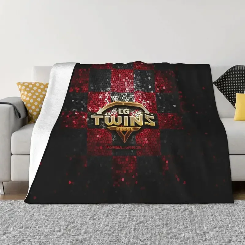 Lg Twins Baseball Team Sport Lover Blankets Fleece Print Multifunction Lightweight Thin Throw Blankets for Home Office Quilt