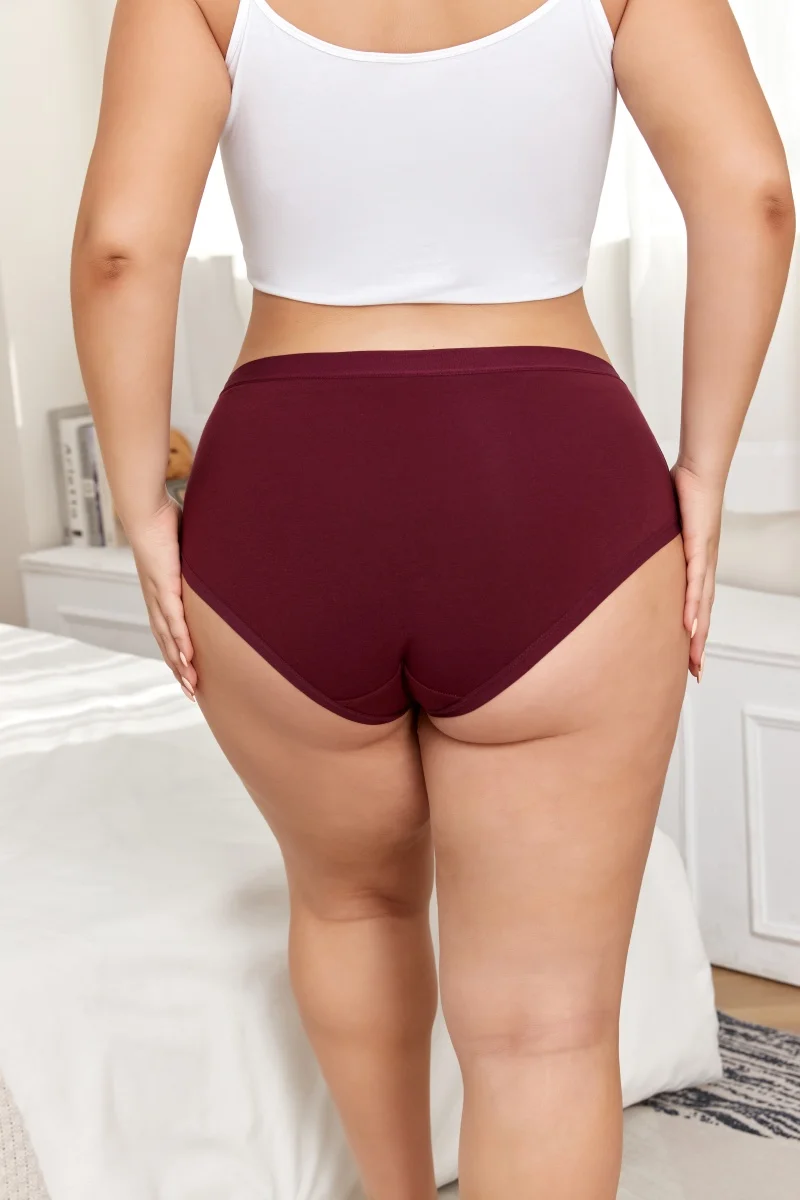 FINETOO 3Pcs/Set Seamless Cotton Panties Women Solid Color High Rise Elastic Briefs Female Soft Comfortable Breathable Underwear