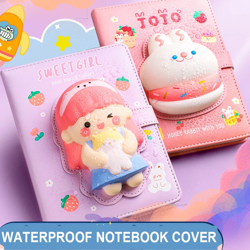 Kawaii Decompression Notebook Diary Agenda блокнот Defter School Planner 3D Color Pages Reliever Stress Note Book Student Gift