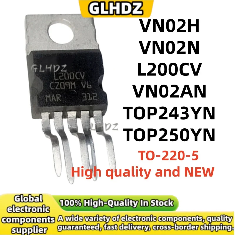 Original 10PCS// TO-220-5 VN02H VN02N L200CV VN02AN TOP243YN TOP250YN brand new in stock