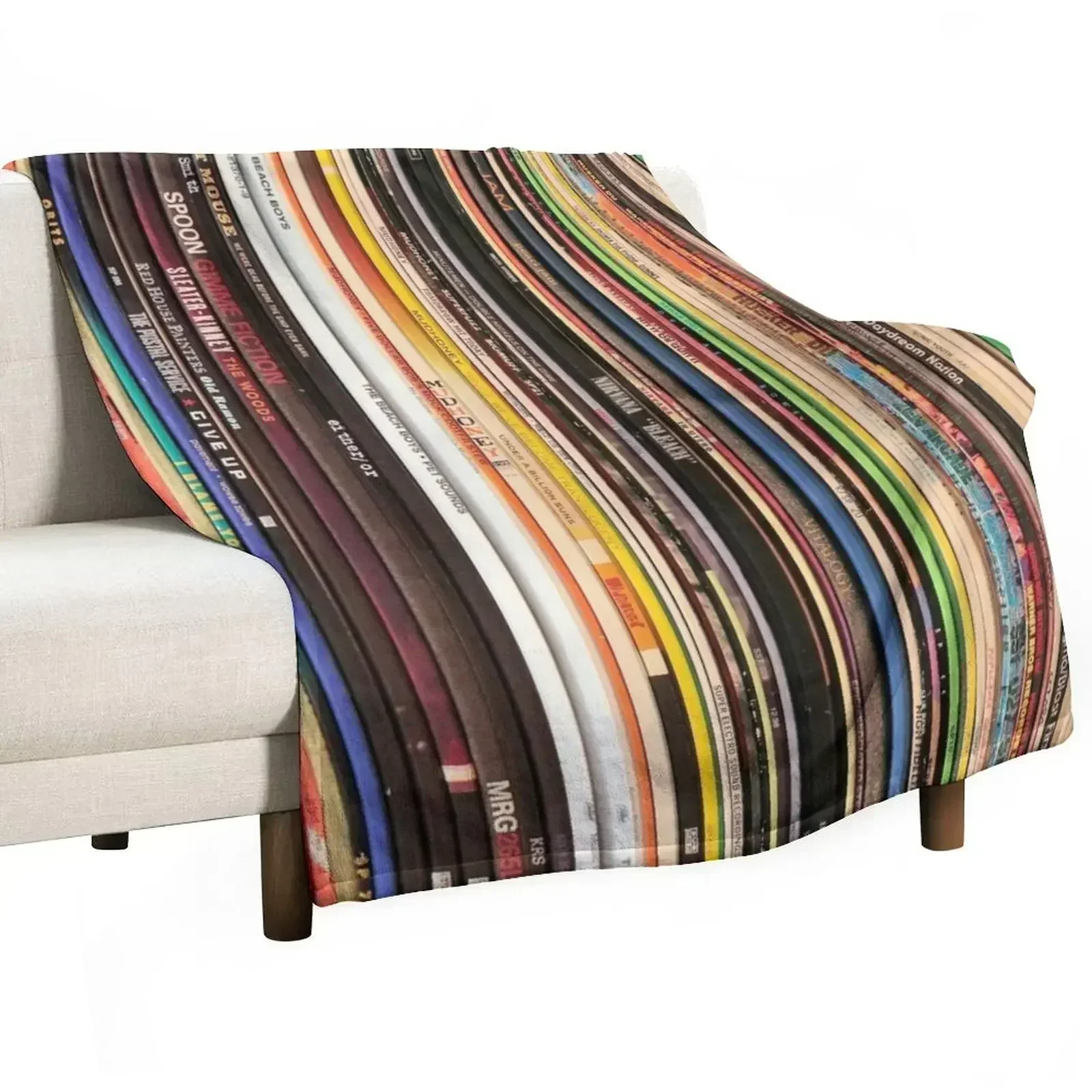 Ultimate Vinyl Record Collection Throw Blanket Decorative Sofa Bed linens Soft Plaid valentine gift ideas Polar Beach Blankets