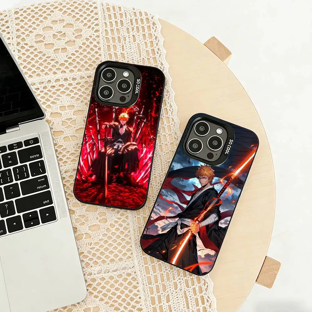 Hot Anime b-Bleach c-Cool   Phone Case For iPhone 17,16,15,14,13,12,11 Plus,Pro Max,XS,Colored silver phone case