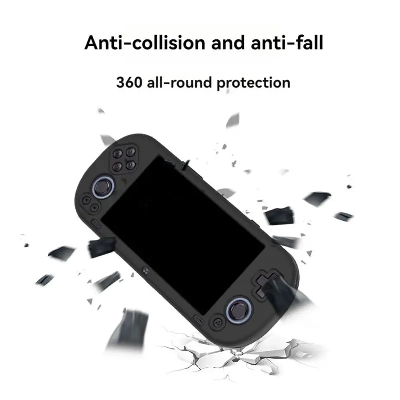 B31B Game Console Silicone Case Drop-Proof Shockproof Protective Cover for Trimui Smart Pro 5 Inch Game Console Black