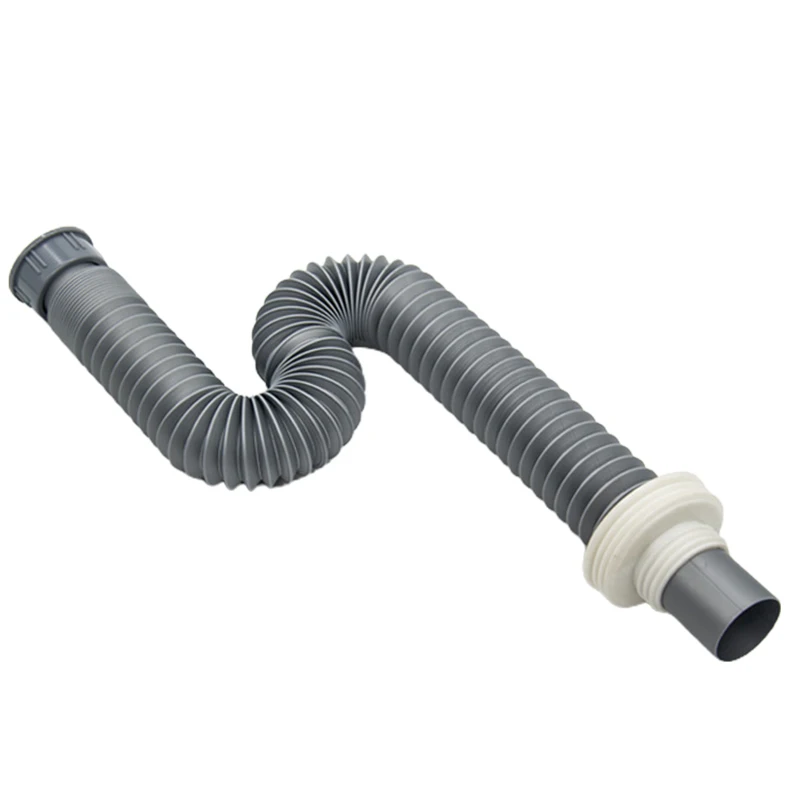 Kitchen Sink Drain Pipe Flexible Telescopic Waste Disposer Connector Extendable Plumbing Tube for Home Kitchen Drainage