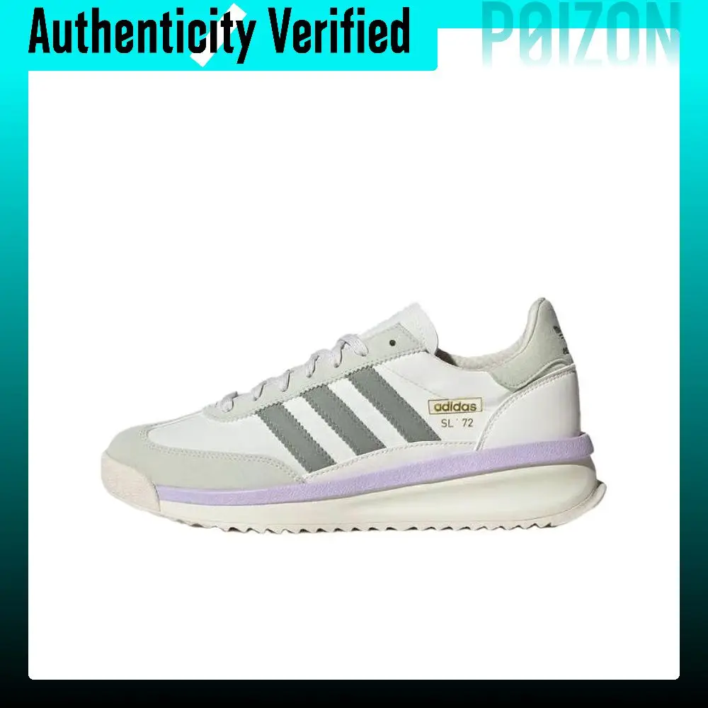 Adidas Originals SL 72 RTN Abrasion Resistant Low top Casual Shoes Women's White Green JR8089