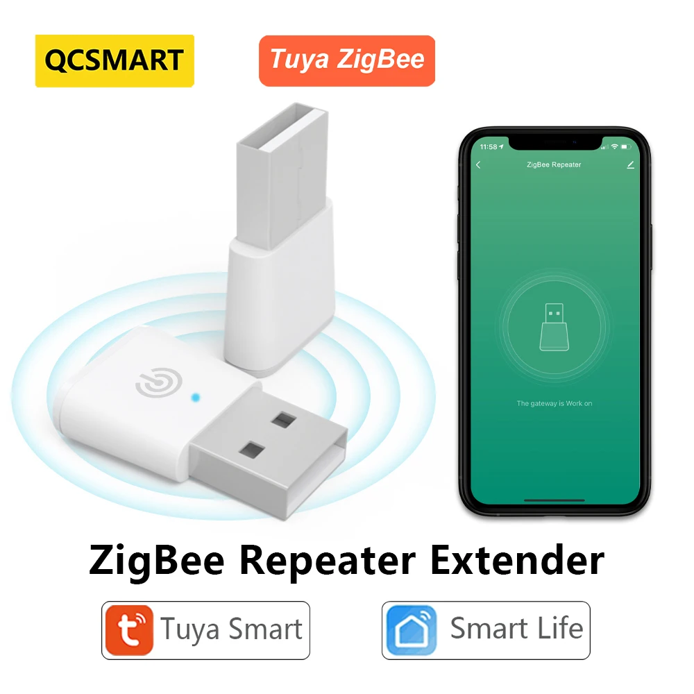 Tuya Smart Life ZigBee 3.0 Signal Repeater USB Extender App Devices Mesh Home Assistant Deconz Automation