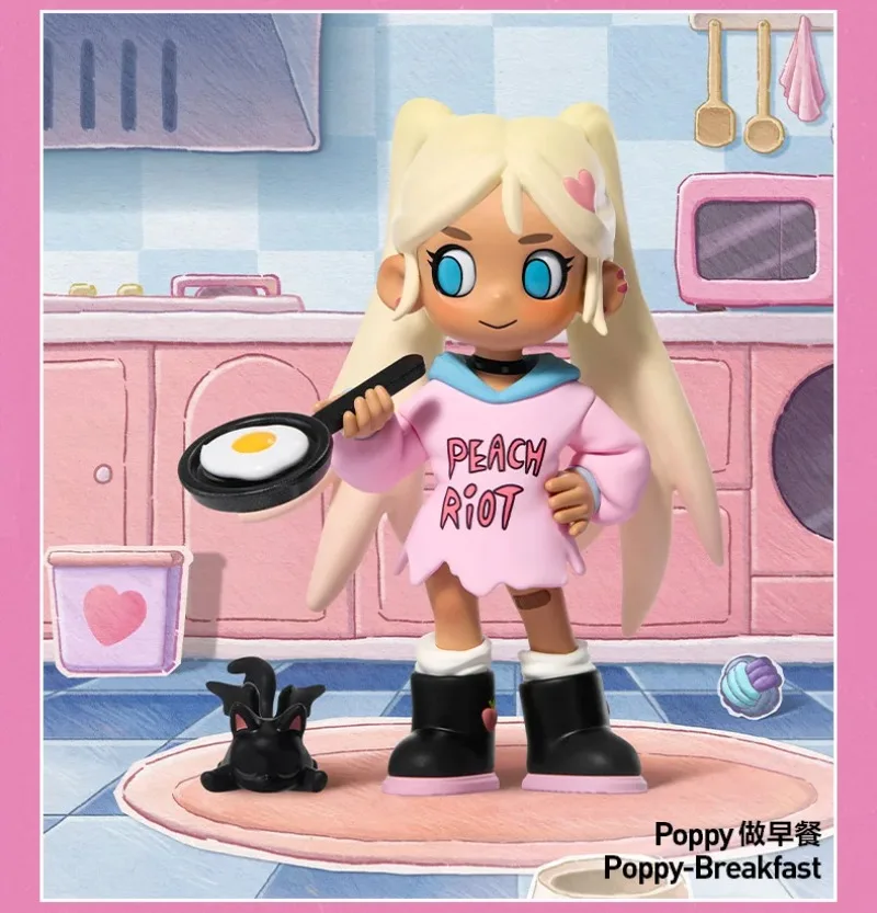

In Stock POP Mart Original Lil Peach Riot Little Peach All-Night Party Series Figurine Punk Economics Blind Box Surprise Gift