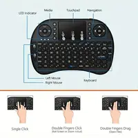 Portable Mini Wireless Keyboard English With 2.4G Bluetooth Touchpad Air Mouse Remote Control For Smart TV Box Laptop Projector 5