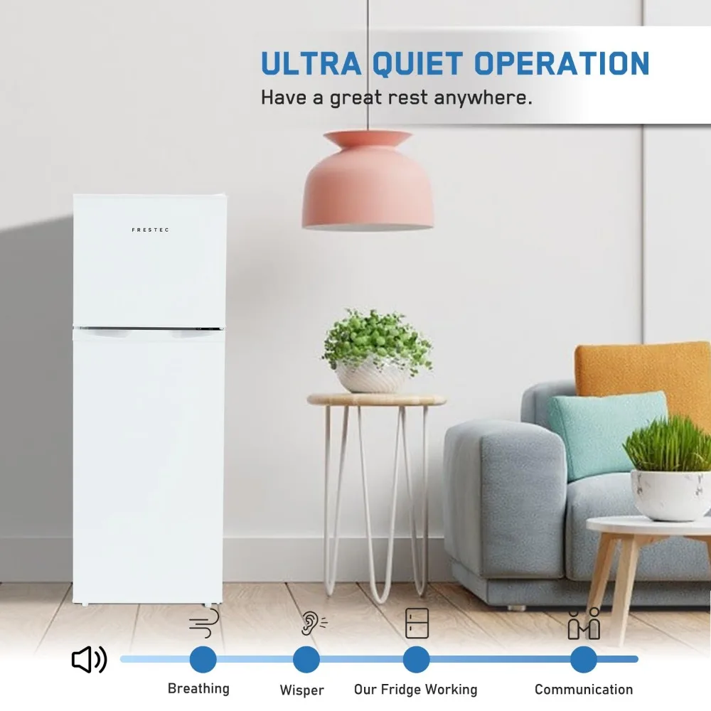 2024  New 4.7 CU' Refrigerator, Mini Fridge with Freezer, Compact Refrigerator, Small Refrigerator with Freezer