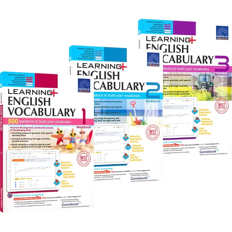 Singapore Learning Series SAP Learning English Vocabulary 1-6 Grade Teaching Supplementary Materials Workbook Original Book