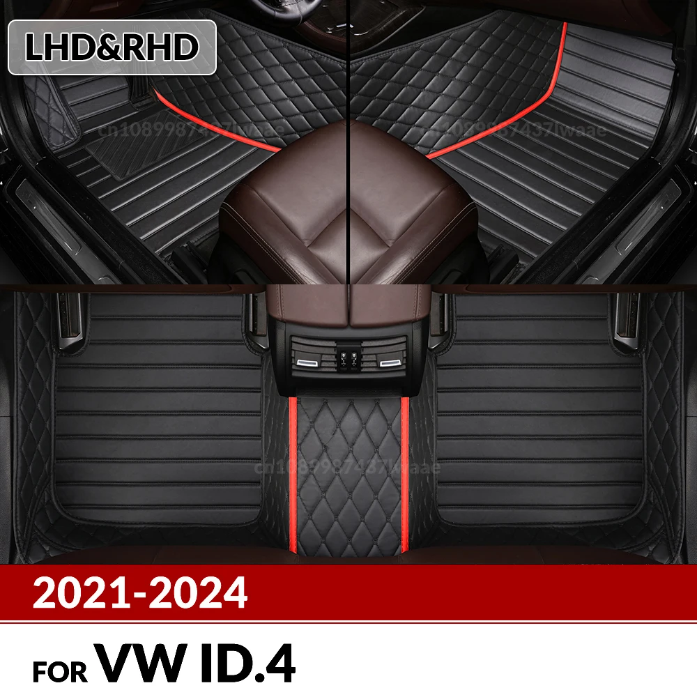 

Car Floor Mats For VW Volkswagen ID.4 Crozz 2021 2022 2023 2024 Custom Foot Pads Automobile Carpet Cover Interior Accessories