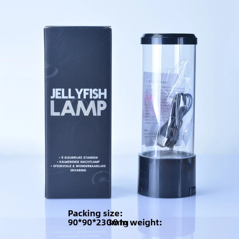 โคมไฟ LED รูปแมงกะพรุน ไฟ USB เปลี่ยนสีได้ สร้างบรรยากาศเงียบสงบ โคมไฟกลางคืนสุดสร้างสรรค์ ตกแต่งโต๊ะทำงาน โคมไฟขนาดเล็ก