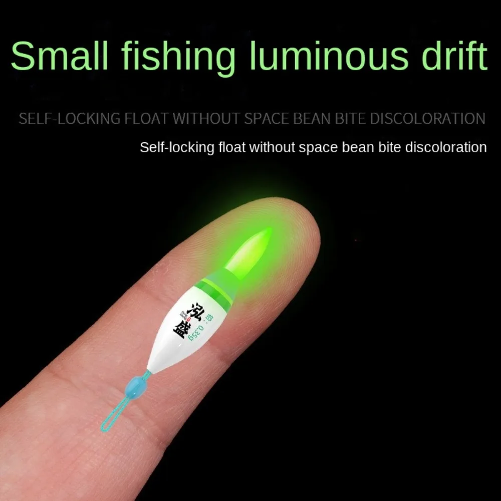 Green/Red Light Buoy LED Smart Electronic Fishing Floats Bobbers Small Short Rock Fishing Floats High Sensitivity Winter Floats