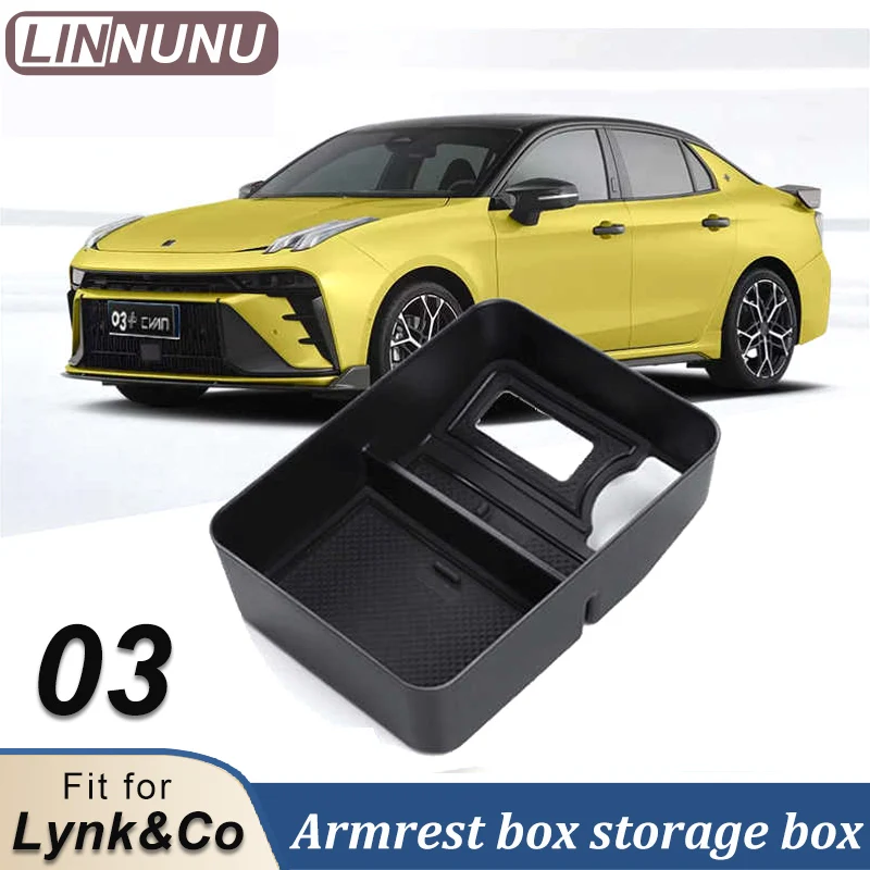 LINNUNU Fit for Lynk&Co 03 Lingke Armrest Organizer Box Auto Central Storage Box Specialized Interior Car Console Accessories