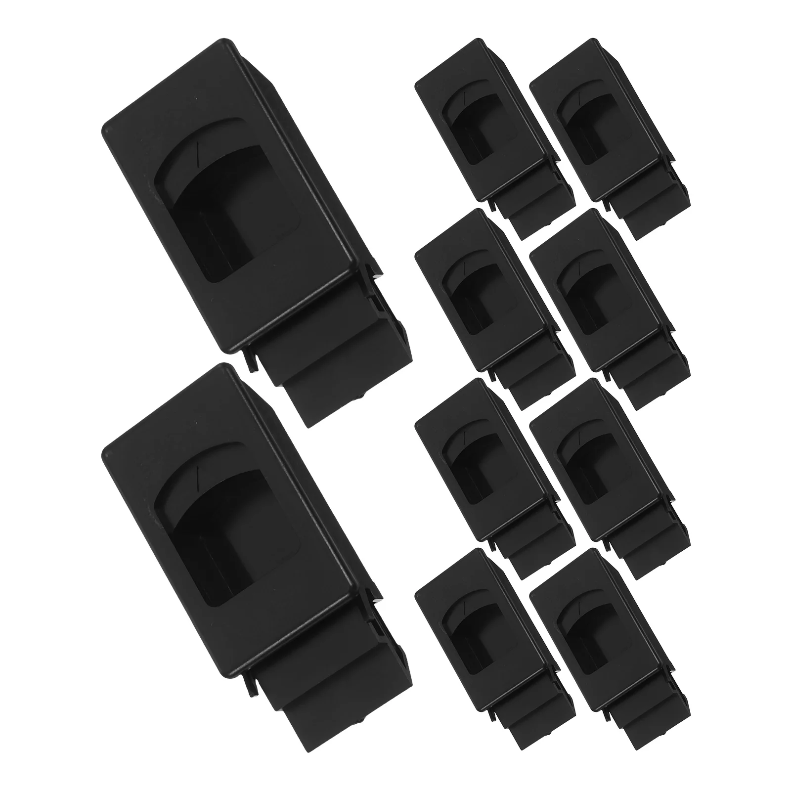 

10Pcs Push Pull Hidden Door Lock Plastic Cabinet Latch Distribution Box Indoor Enclosure Lock for Indoor Industrial Use