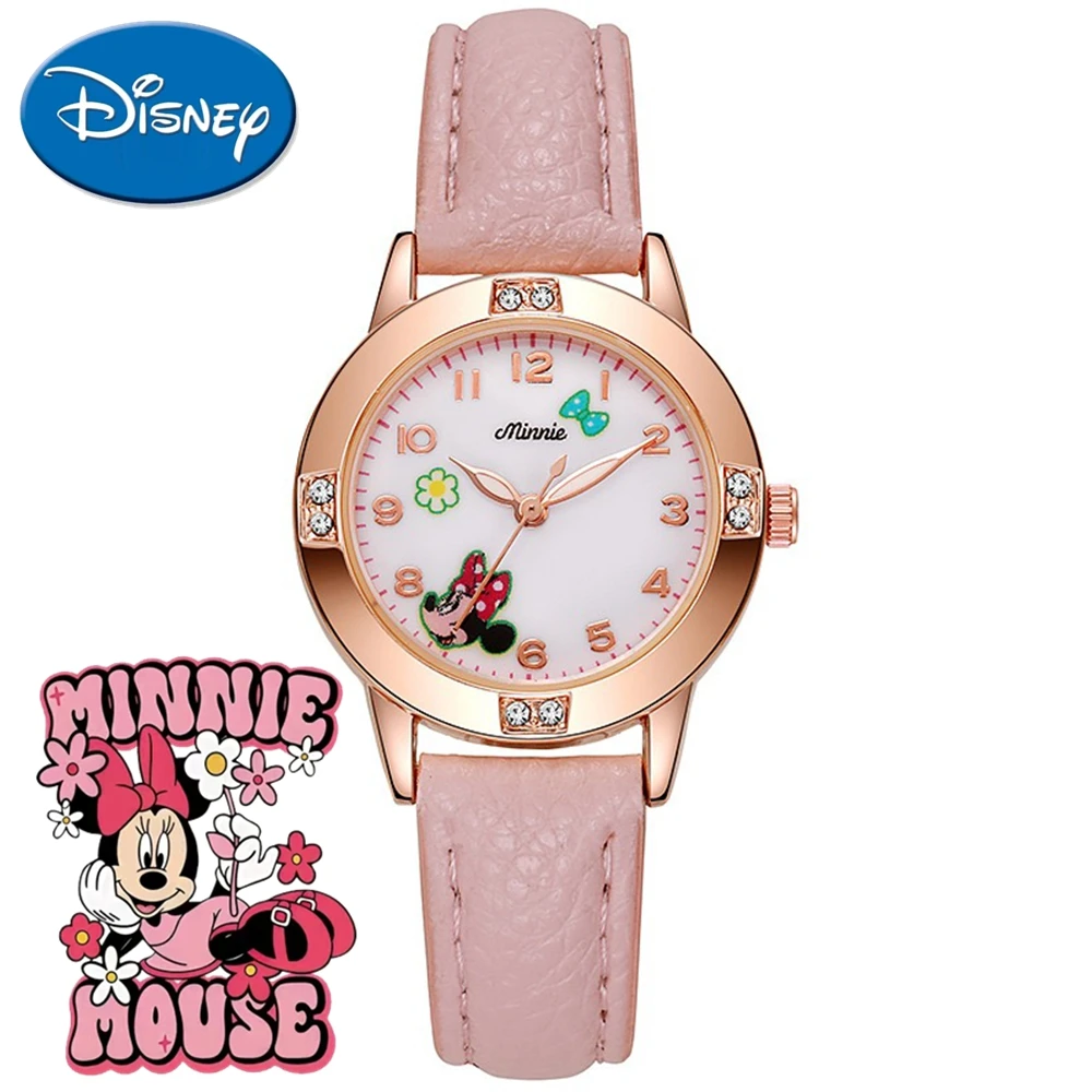 Disney Mickey Minnie kid watch Cute Cartoon Girls Kids Quartz Watches Children's Watch Lovely Fashion Girl Wristwatches