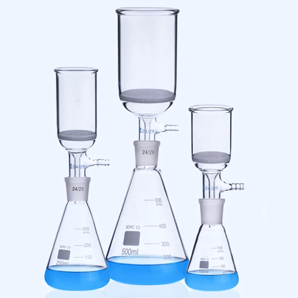 진공 여과 증류 필터 병 키트, 실험실 유리 제품, 화학 실험, 50 100 250 500, 1000ml