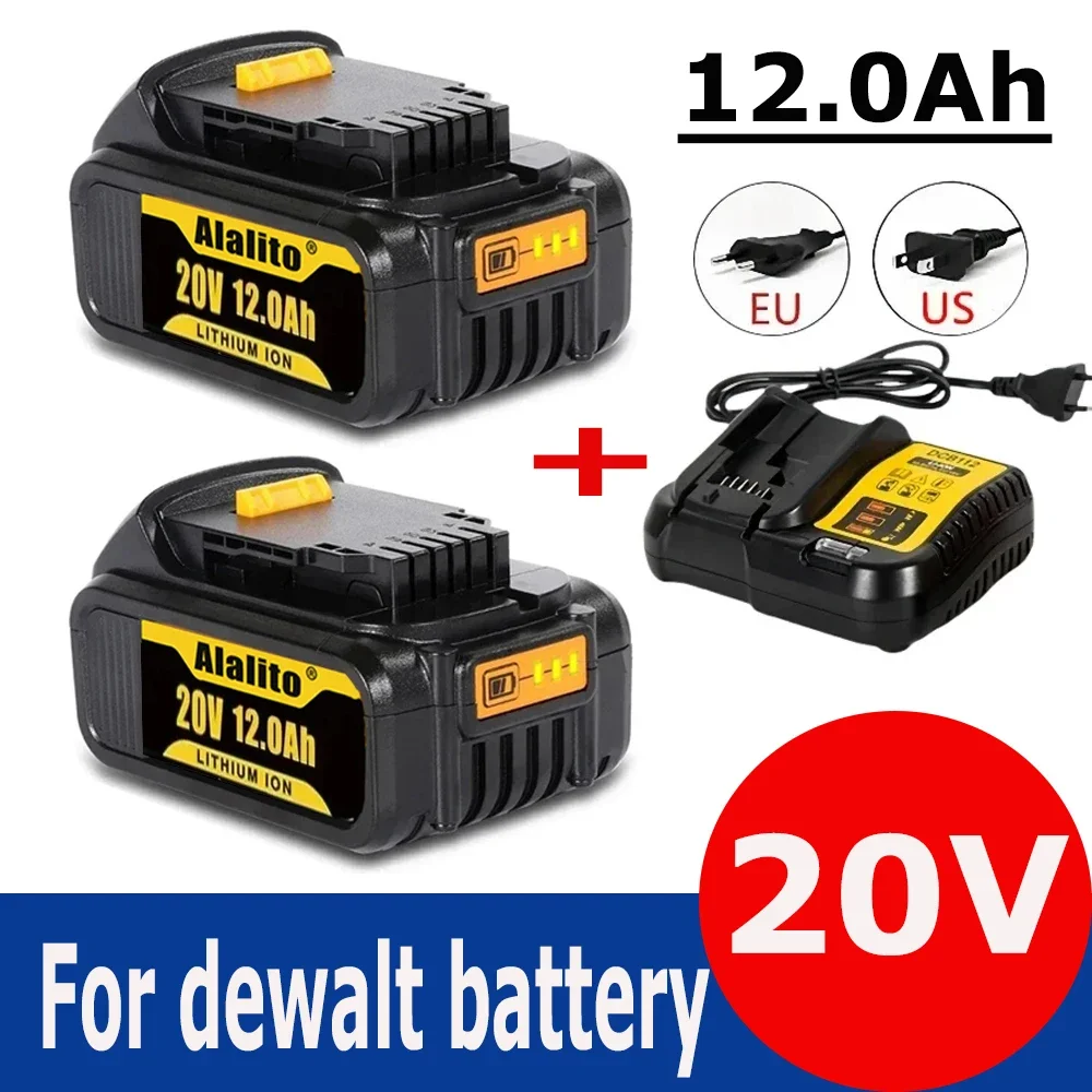 

For Dewalt 20V Battery 12.0Ah Replacement Battery For Dewalt DCB200 Rechargeable Battery DCB206 DCB207 DCB204 Power Tool