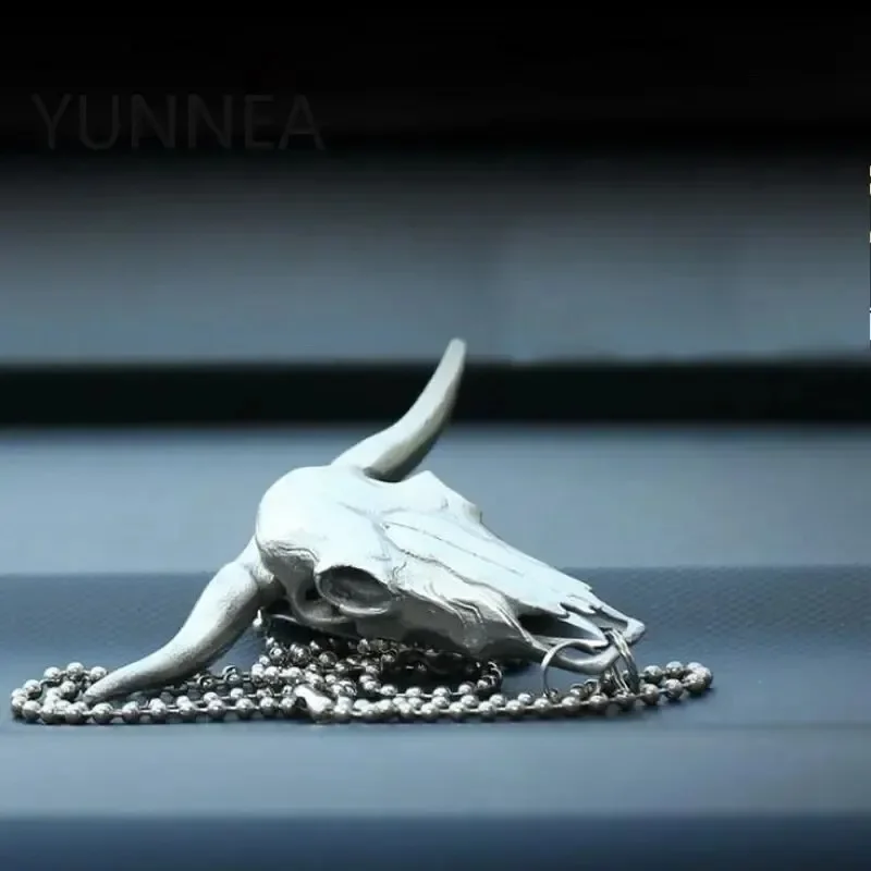 Outdoor EDC Stainless Steel Bull Head Multi-function Pocket Cutting Tool Necklace Pendant Defensive Window Breaker