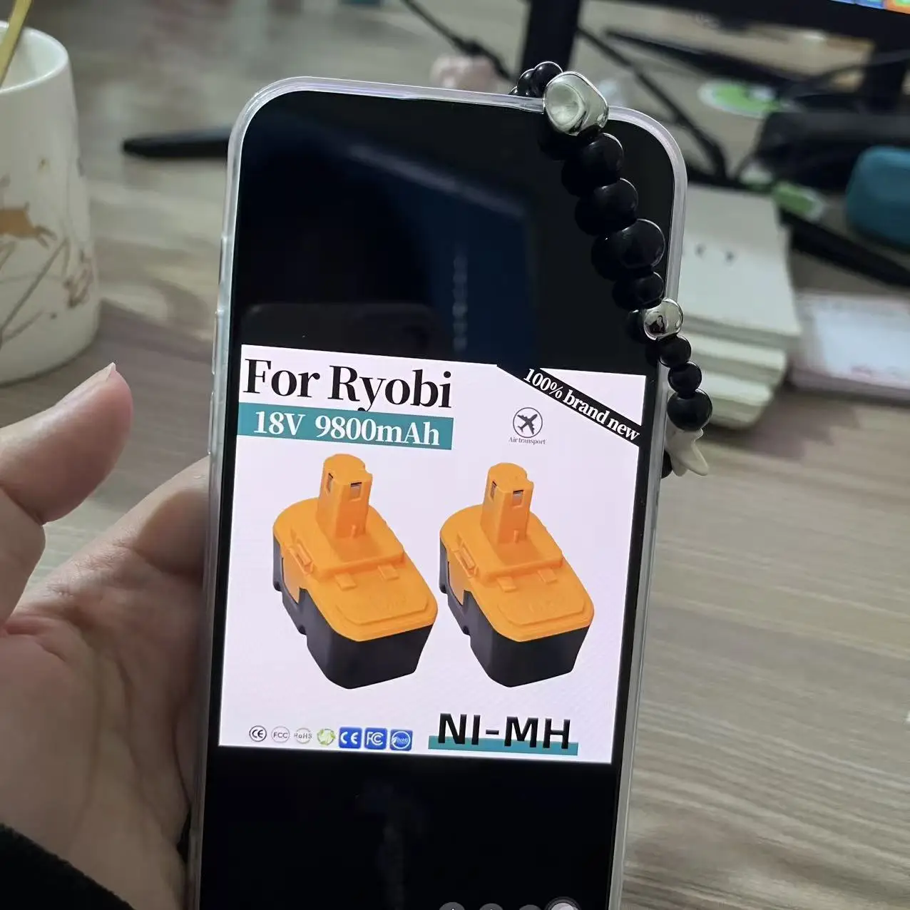 

For Ryobi P100 P101 Battery Replacement 18V 9800mAh High Capacity Compatible with ABP1801 ABP1803 BPP1820 Cordless Power Tools