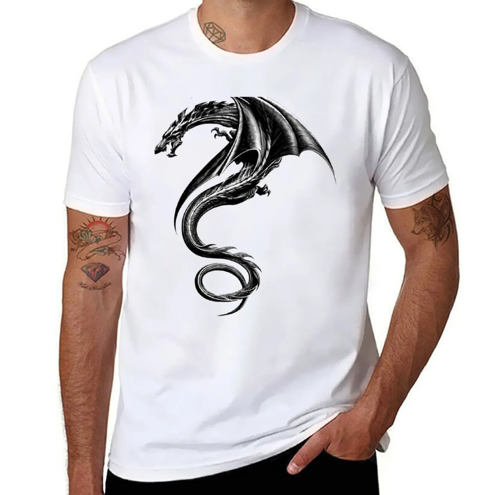 

the girl with the dragon tattoo Tattoo Lisbeth salander T-Shirt vintage anime shirt t shirt men 100℅ cotton
