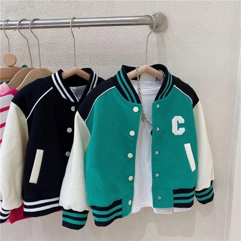 

Fashion Baby Girl Boy Baseball Jacket Zipper Infant Toddler Child Bomber Coat Autumn Spring Baby Outwear Baby Clothes 1-10Y