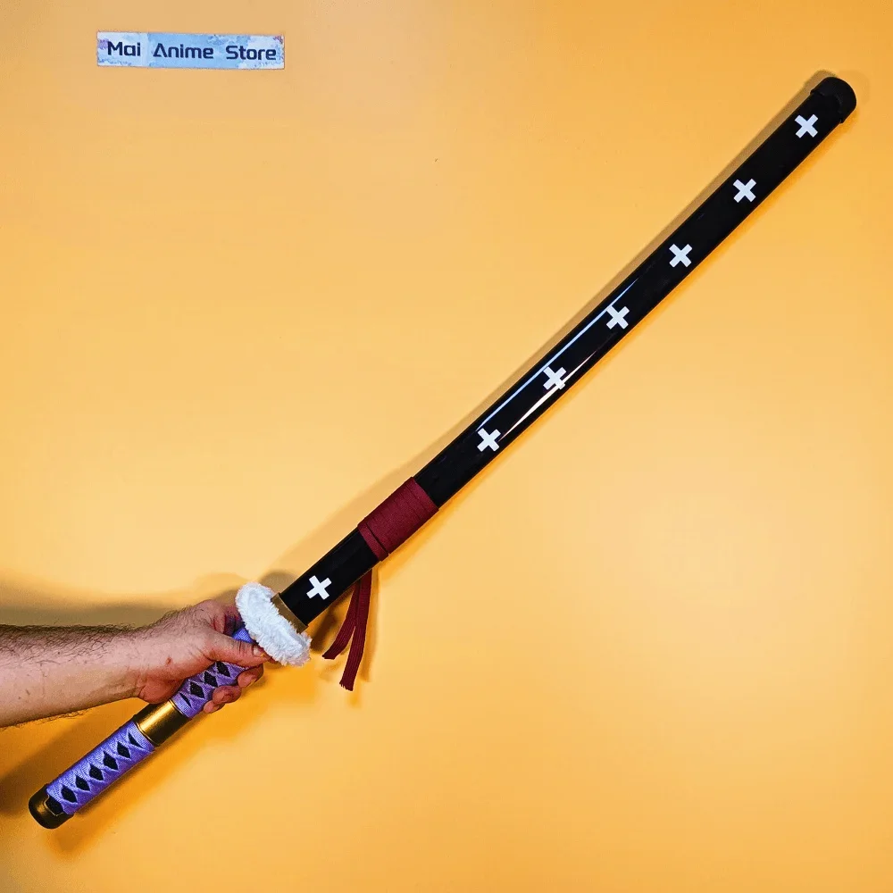 40in Roronoa Zoro Katana Anime Zoro Cosplay Prop Luminous Sword with Led Light Real Size Japanese Katana Sabre Unsharp Toy Gift