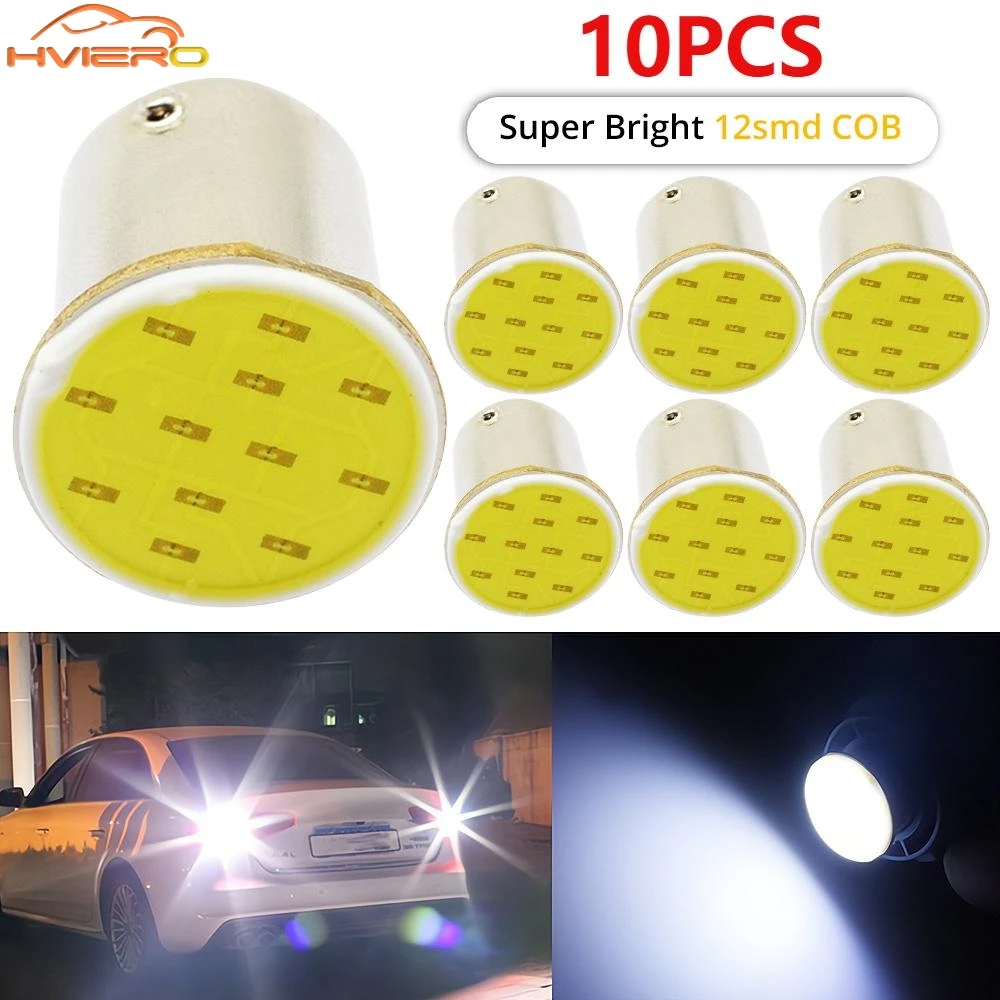 

10X Car Lamp Multicolor Reverse Trunk Rear Turn Signal Bulbs Trailer Truck Light Parking Auto P21w 12Led 1156 BA15S 1157 BAY15D