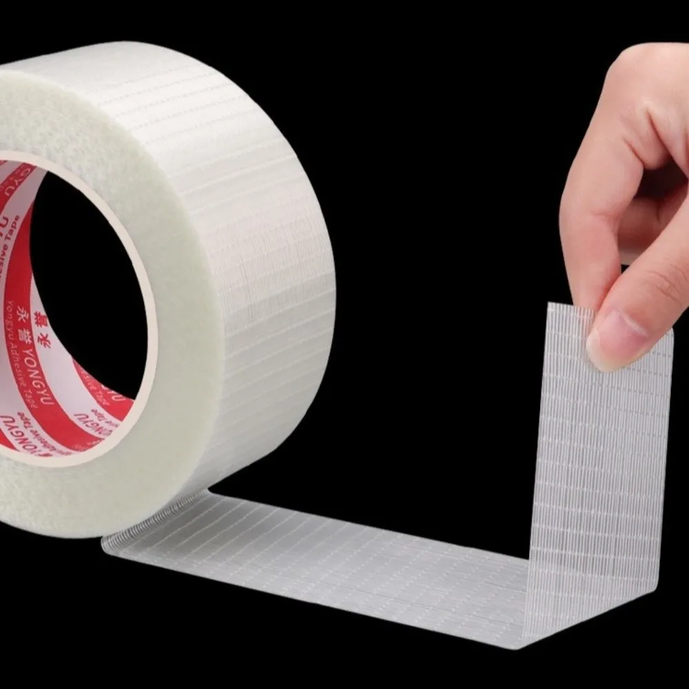 10mm-100mm Width Fiberglass Tape 25M Length High Temperature Resistance Strong Glass Fiber Tape Waterproof Transparent
