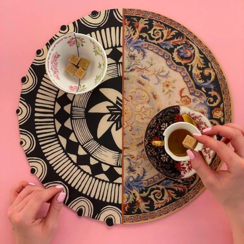 Chinese Western fusion dining mat, afternoon tea and coffee table mat, European creative tableware decoration table mat