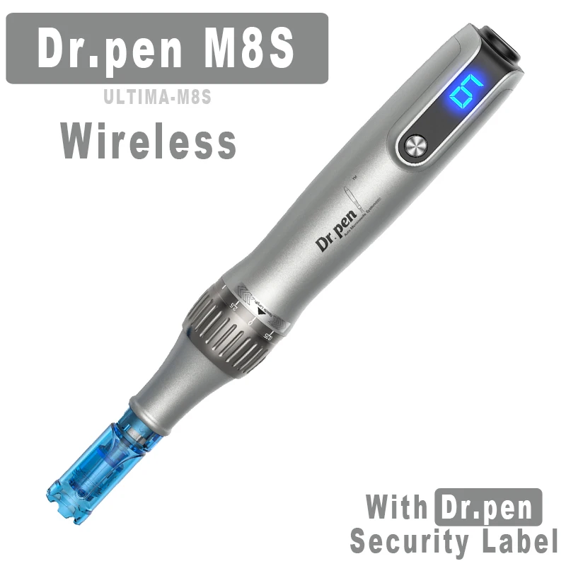 Dr. Pen M8S Derma Pen Microneedling Face Skin Care Micro Needle Derma Stamp ULTIMA-M8S Wireless with 2pcs Cartridges Needle