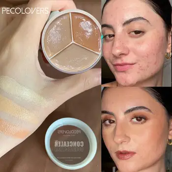 Palette anti-cernes multifonction, Texture crème, couvre les marques d'acné, les cernes, 3 couleurs, maquillage pour le visage, éclaircissant durable, cosmétique pour le visage