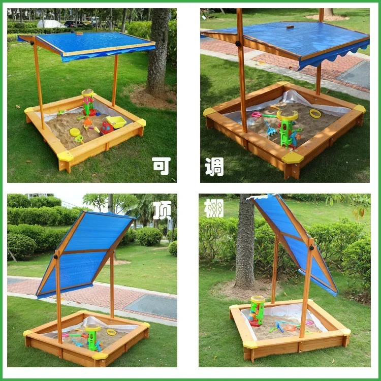 Children's outdoor play sandbox, household cassia toy sandbox set, kindergarten sandbox, amusement equipment