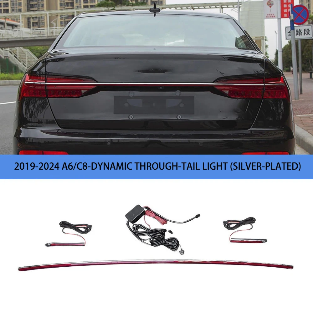 Omgevingslicht LED streamer achterlicht, remlicht, waarschuwingslampje, voor Audi A6 C8 2019-2025 LED dynamisch perspectief achterlicht