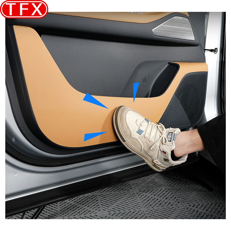 

For Geely Galaxy Starship 7 EM-i 2024 2025 Car Leather Door Anti Kick Pad Protection Side Edge Film Protector Auto Accessories