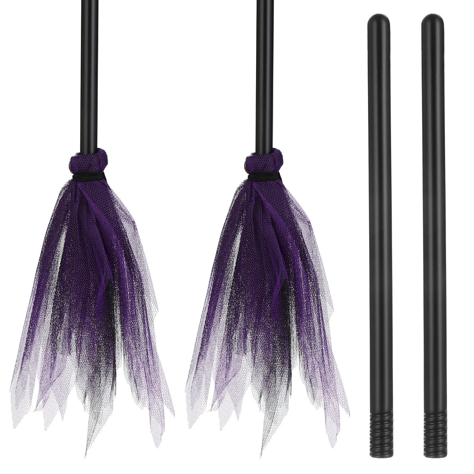 2 stks Kinderheks Bezem Lichtgewicht Plastic Bezemsteel Voor Kinderen Halloween Kostuum Prop Cosplay Party Accessoire Vliegen