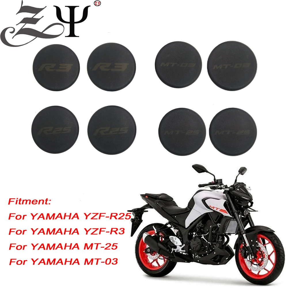 Frame Hole Cover Caps Plug Decorative Frame Cap Set fits For YAMAHA YZF R25 R3 MT-25 MT-03