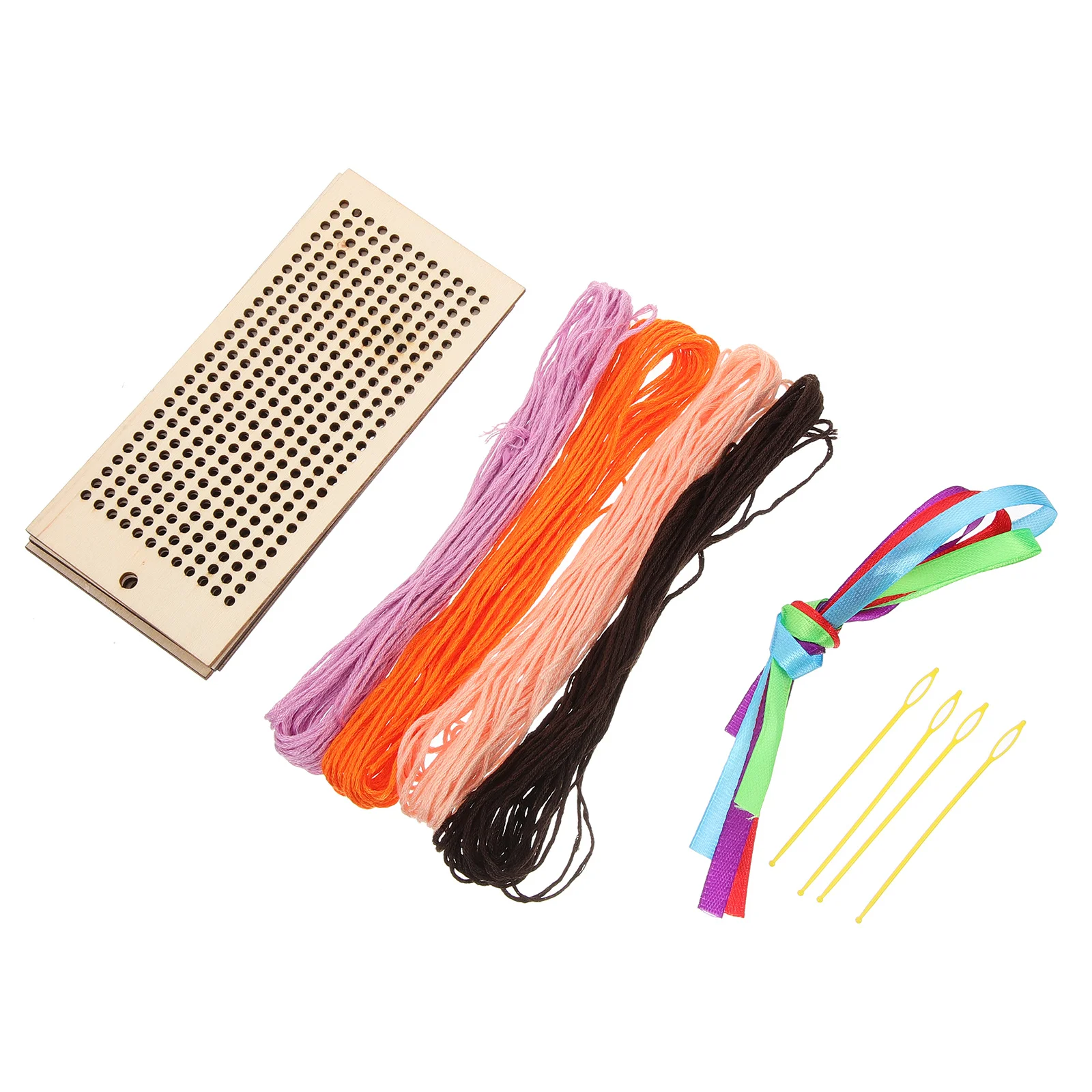 

DIY Wooden Bookmarks Set Exquisite Handmade Cross Stitch Blank Embroidery Portable Markers for Students Readers Gifts