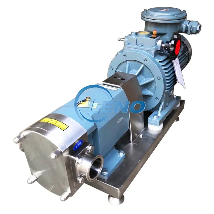 

LENO High Viscous Fluid Liquid Grease Oil Transfer Rotor Lobe Pump With Housing And Trolly