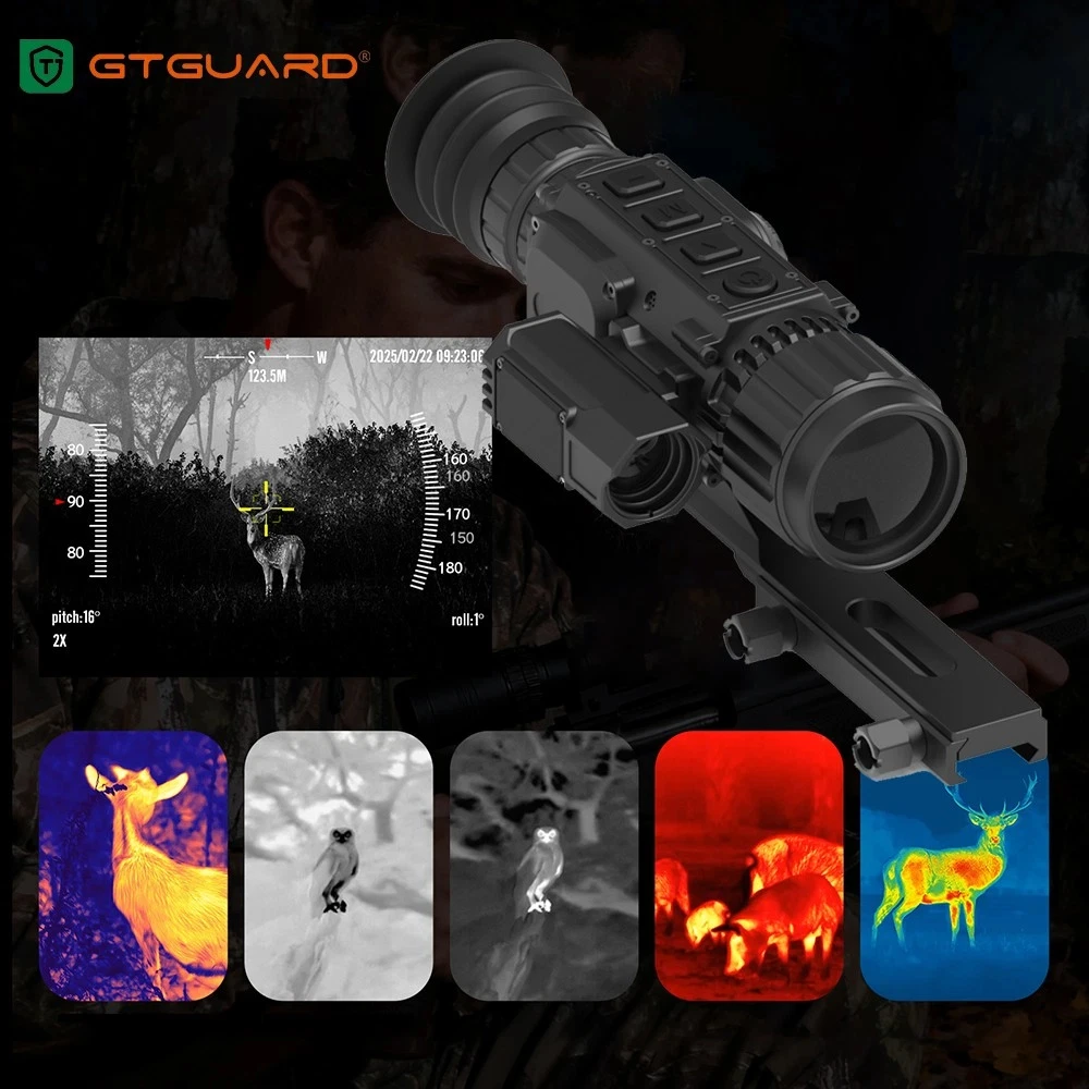Thermal Imaging Scope 384x288PX 35mm Lens Infrared Thermal Monocular Camera Long Range Night Vision Device for Outdoor Hunting