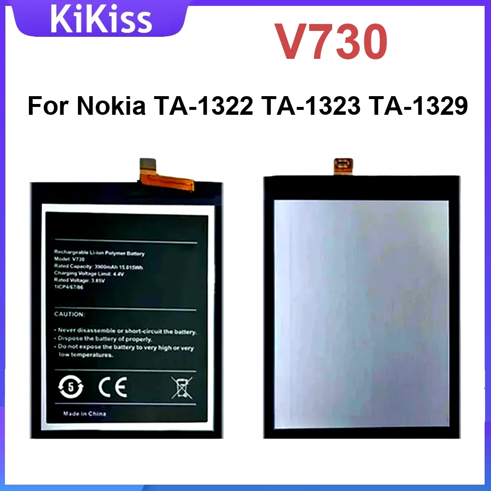 

Долговечный аккумулятор для мобильного телефона высокой емкости V730 для Nokia Ta-1322 Ta-1323 Ta-1329 3900 мАч