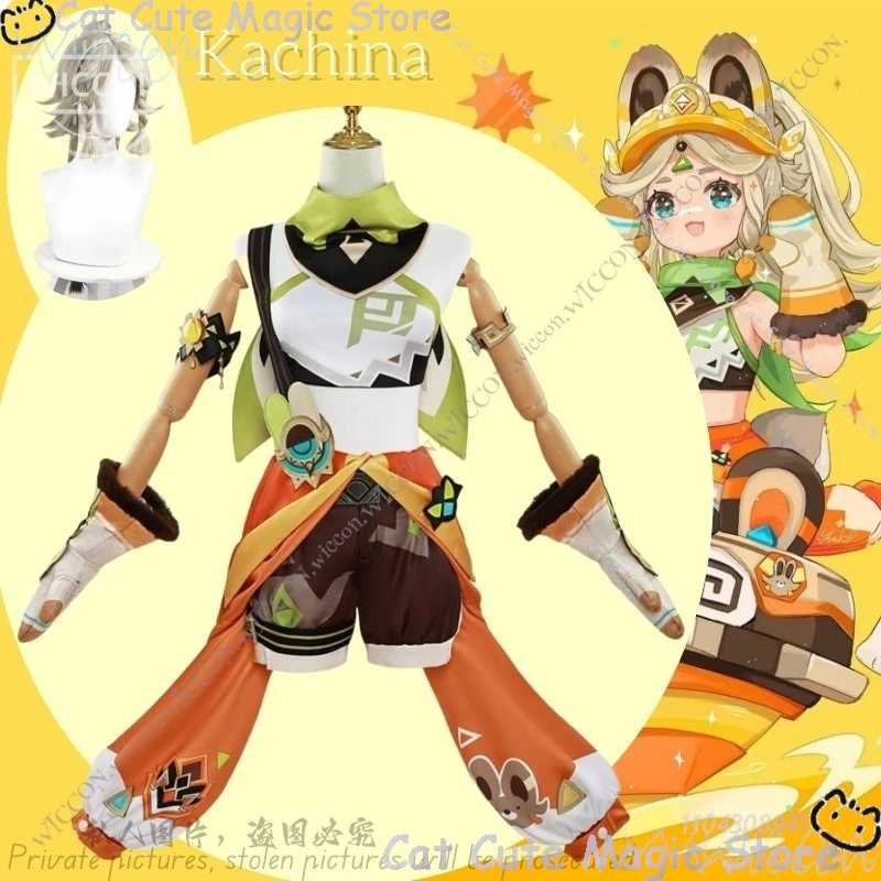 

Kachina Genshin Impact Cosplay Costume Party Children of Echoes Nanatzcayan Natlan Saurian Comic-Con Disguise Kawaii Halloween